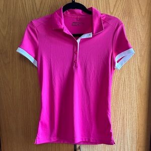 Nike Bright Pink Button Down Golf Shirt